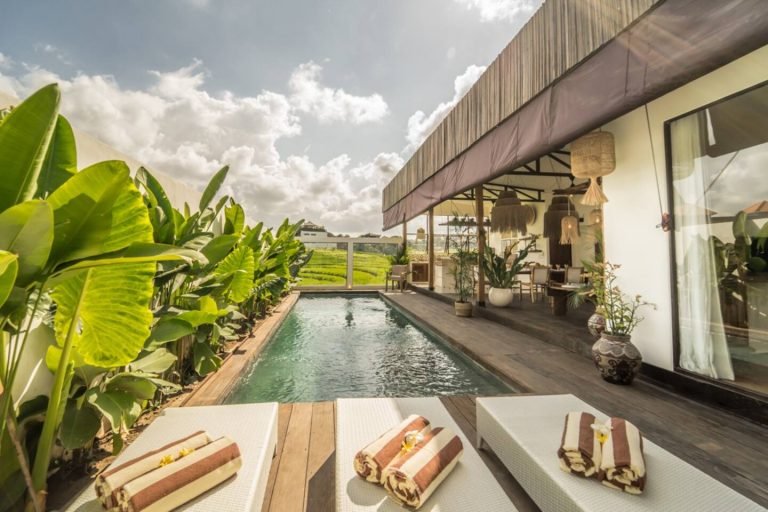 Sewa villa private pool di Bali - 4BR Boho-Chic Villa with Rice Field View in Kerobokan – Near Seminyak & Canggu – BVI13966