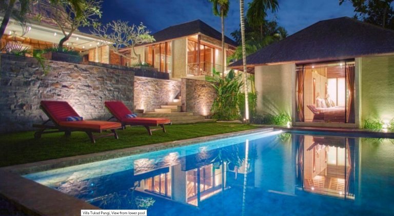 Sewa villa private pool di Bali - Chic 3-Bedroom Riverside Villa with Dual Pools & Home Theater – Canggu – BVI24273
