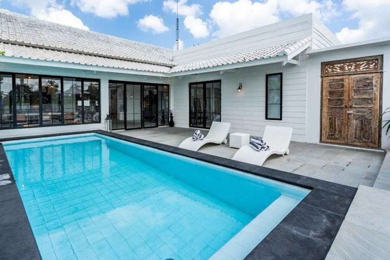 Sewa villa private pool di Bali - Serene 3-Bedroom Private Villa with Rice Field Views in Quiet Canggu – BVI36144