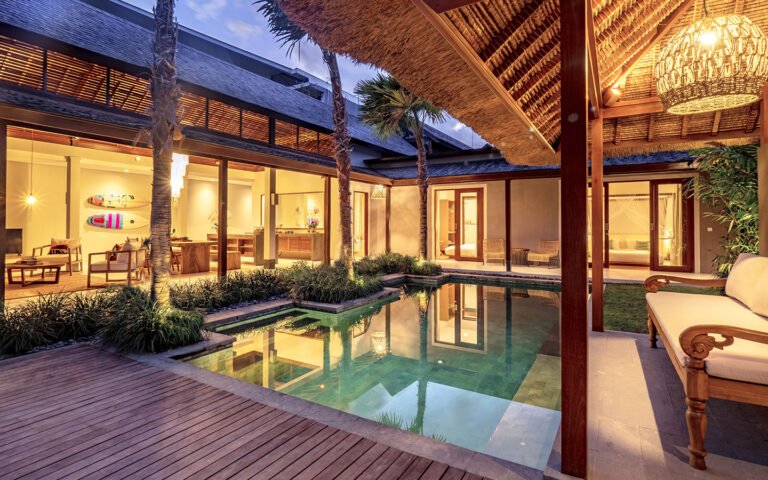 Sewa villa private pool di Bali - Tropical 3-Bedroom Villa with Private Pool in Canggu Bali — Your Private Island Escape – BVI38018