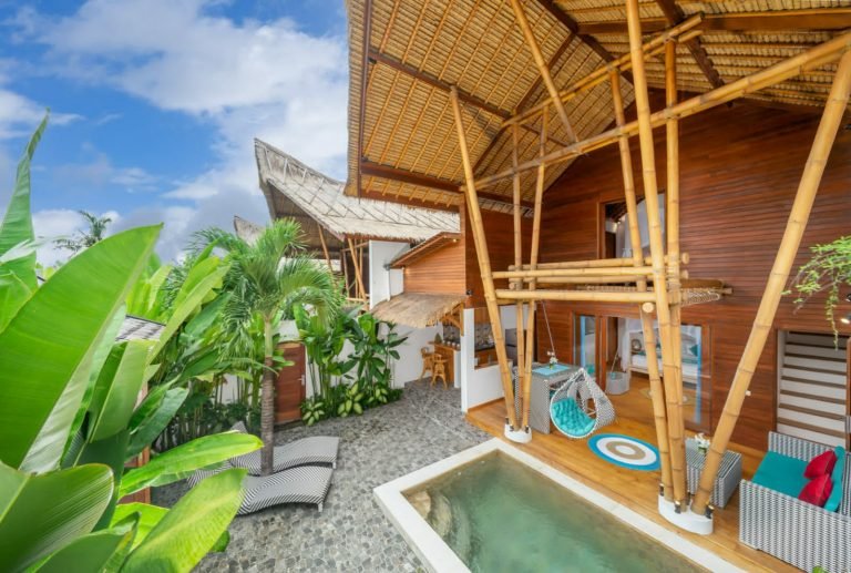 Sewa villa private pool di Bali - Elegant 2-Bedroom Private Villa in Canggu — Your Serene Garden Escape! – BVI37941, Garden Views and Sophisticated Design